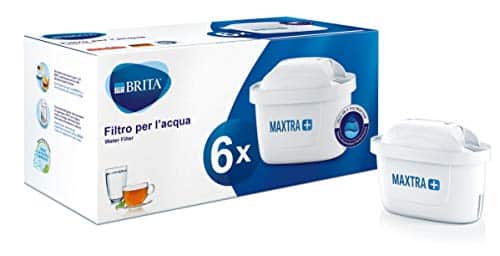 con 6 cartucce filtrante Protect+ Classic Adatto per Brita Classic PearlCo Bianco Filtro per Acqua in Vetro 