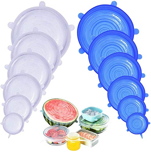 01 Set di 3 coperture per pentole lavabili coperchio elastico per la protezione della freschezza tazze ciotole riutilizzabili coperture per alimenti coperchi con elastico